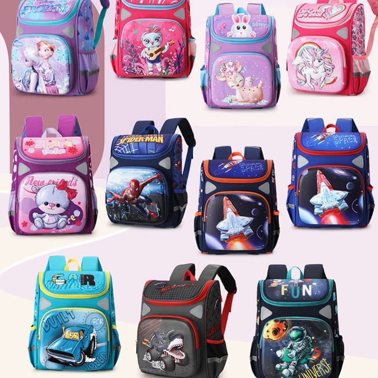 Cross-border Russian Children's Backpack Wholesale Cartoon Kindergarten Student School Bags for Ages 3-6