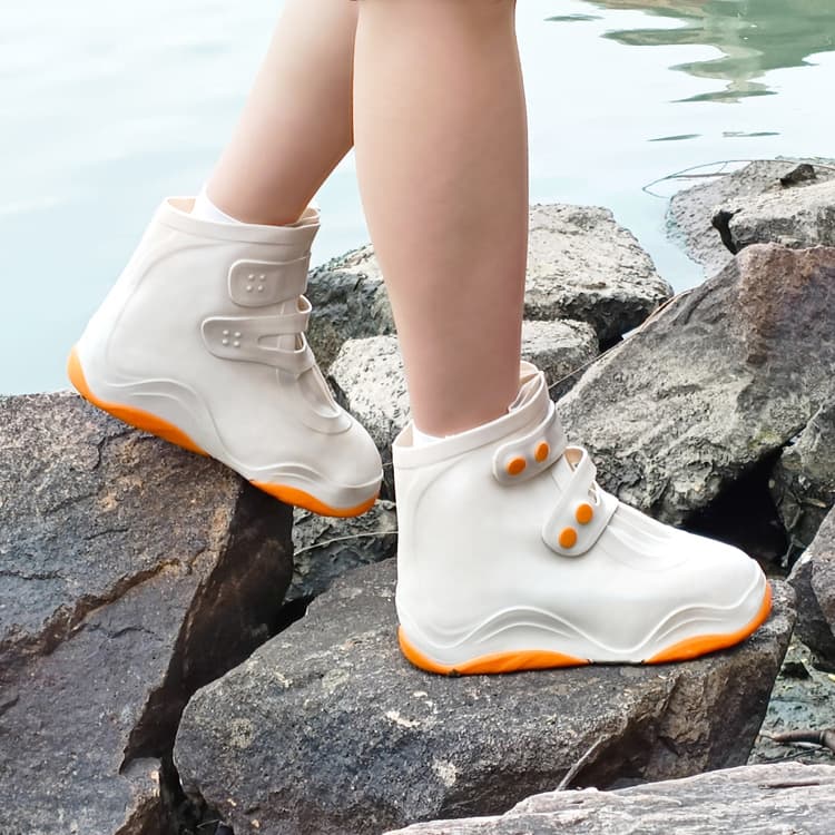 Rainy Day New Style Waterproof Non-Slip Shoe Covers for Men and Women, Thickened Wear-Resistant Rain Boots Over-Shoes