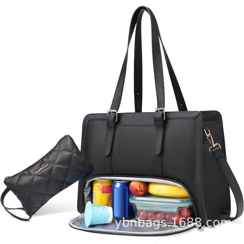 New Amazon 2-in-1 Handbag Lunch Combo Bag Large Tote Bag Insulated Lunch Bag Women's Crossbody Computer Bag