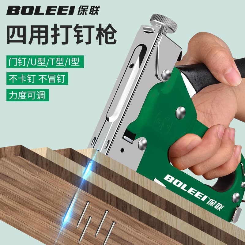 Manual Staple Gun Nailer Steel Stapler Dedicated Cable Tray Tool Straight Nails Martin Home Woodworking Tool