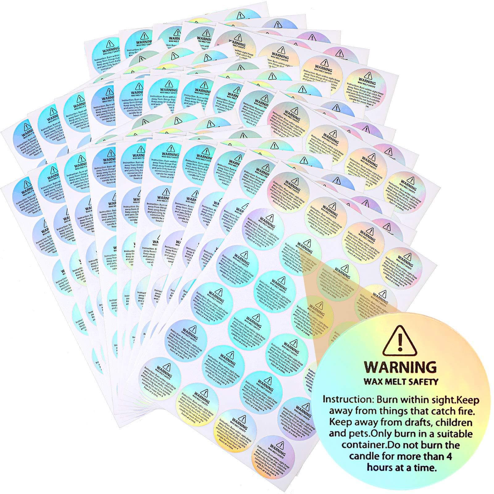 Amazon/eBay cross-border bestseller: candle warning labels for candle jars/containers