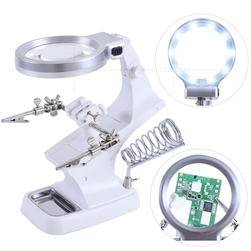 4.5 times LED light, ultra-bright energy-saving repair inspection light, USB connection, wireless circuit board repair tool, magnifying glass
