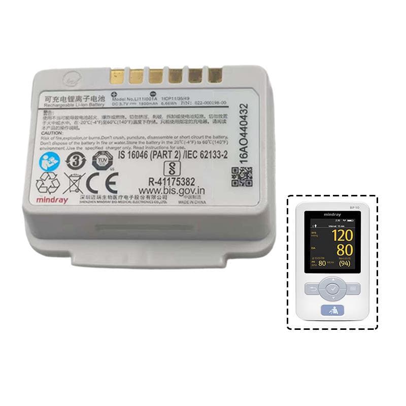 Mindray TMS-6016 Telemetry Monitor 115-035534-00 bp10 Blood Pressure Monitor Lithium Battery LI11I001A