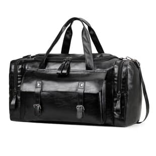 Cross-Border PU Leather Extra-Large Travel Bag Men's Business Trip Luggage Bag Korean Style Handheld Shoulder Travel Duffle