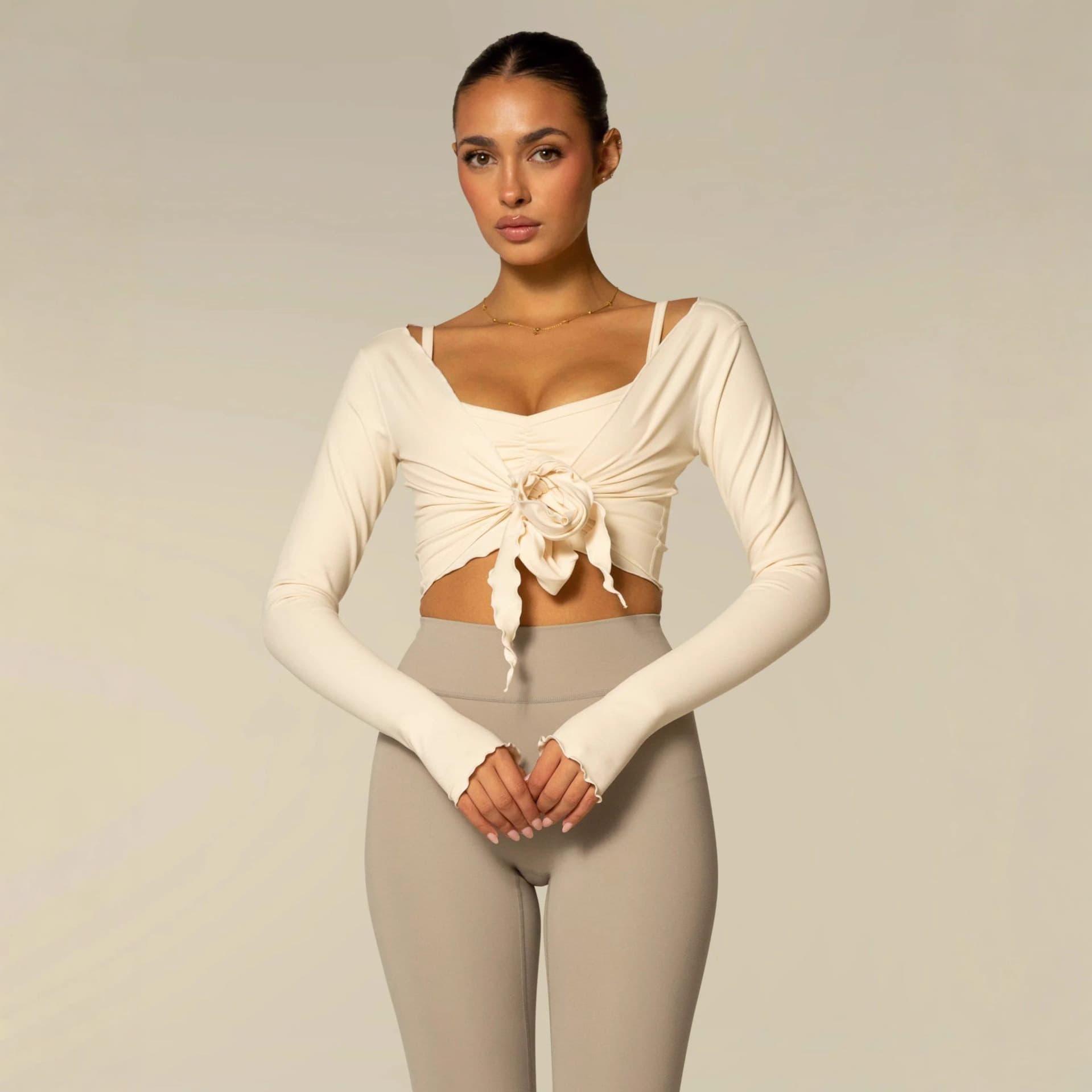 S32323 Cross-border New European and American Sexy Style Versatile Tie Low V-Neck Short T-Shirt Multi-Way Wrap Crop Top for Women