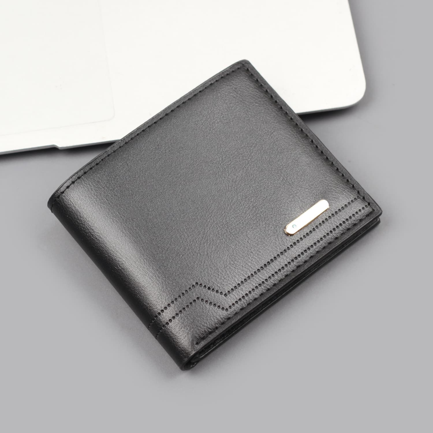 Men's short wallet, men's card holder, all-in-one men's wallet, horizontal dollar bag, ultra-thin soft leather new wallet