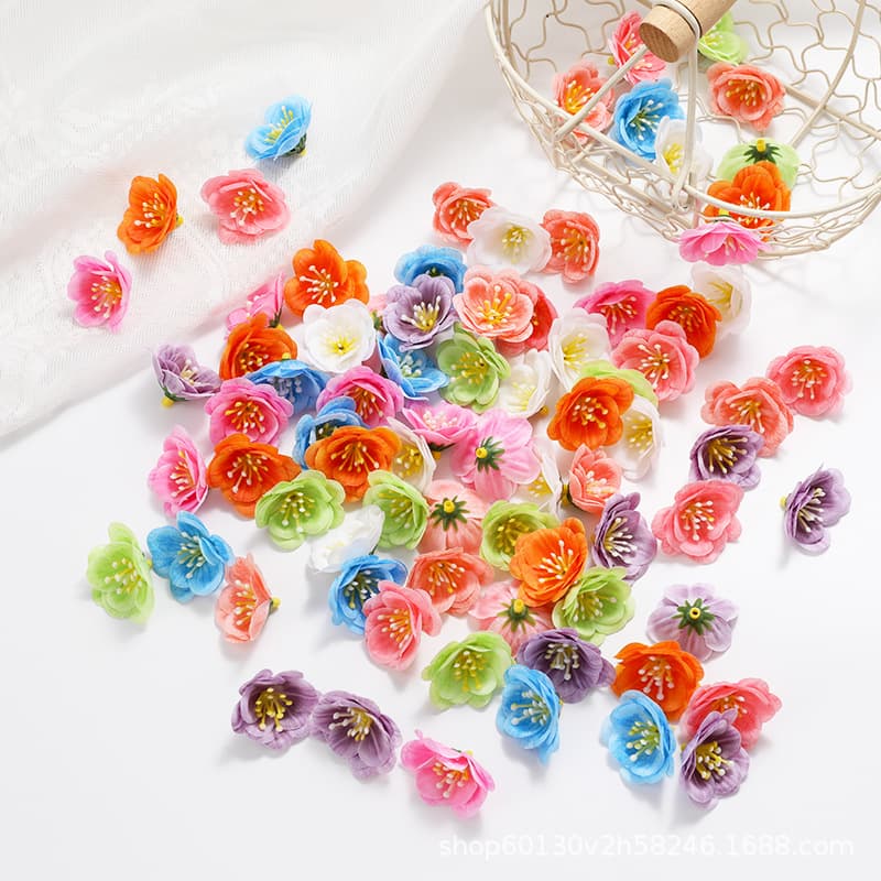 Artificial Single Jasmine Flower Head DIY Accessory Material for Handmade Wreath Decoration, Wholesale from Manufacturer