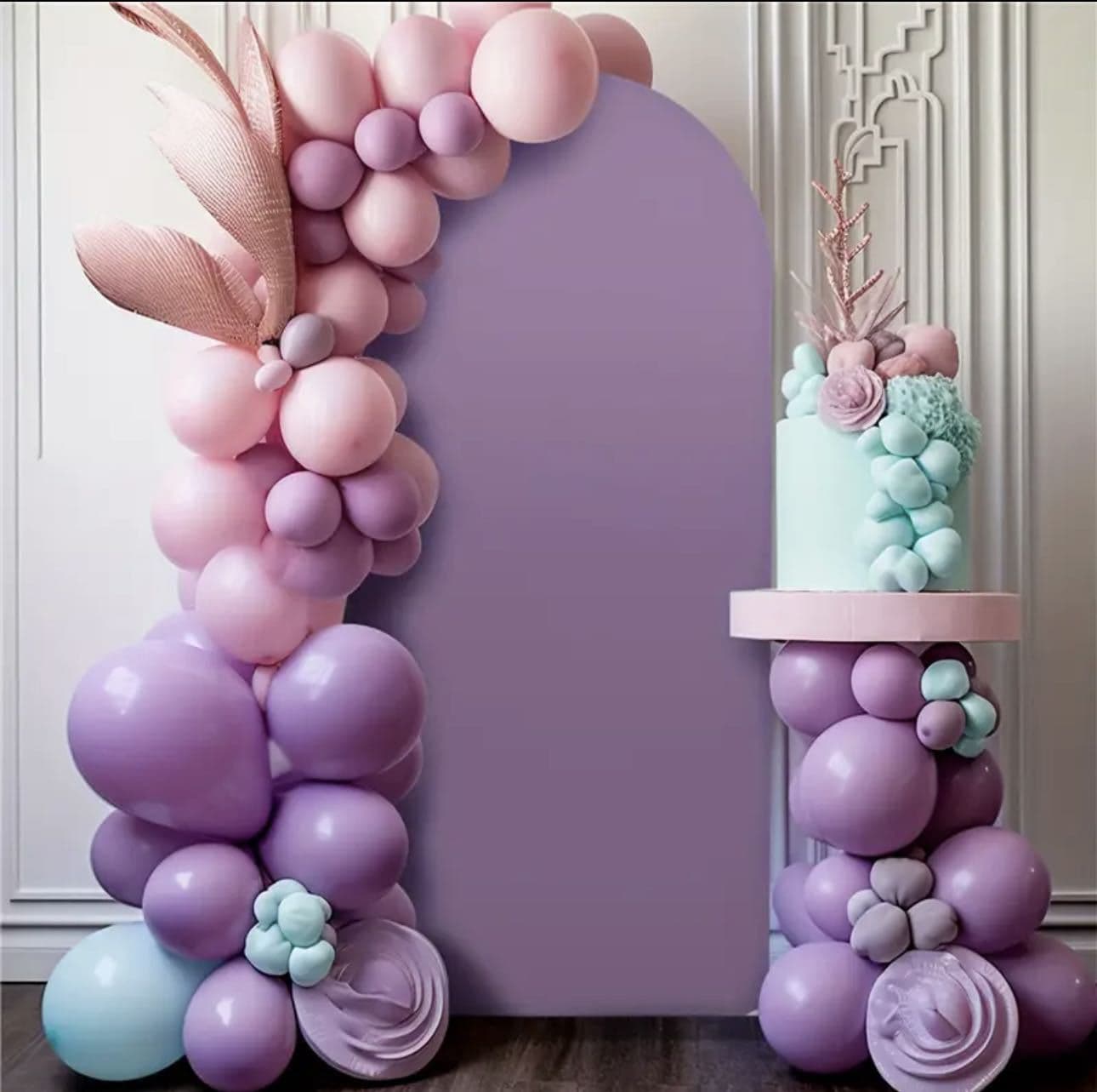 Wedding arch decoration photo backdrop with bottom zipper, wedding and holiday party U-shaped cover with bow.