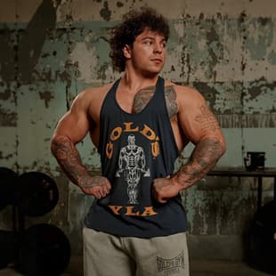 YOUNGLA x GOLD'S Summer New Men's Vest Jogger Fitness Cotton Slim Fit Vest