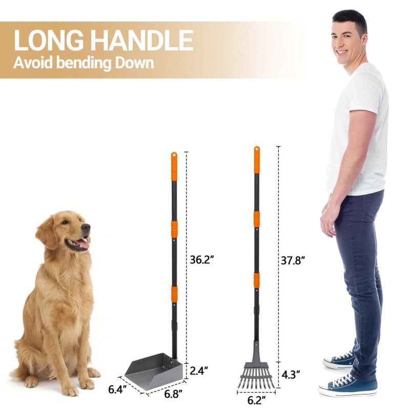 ⑧N 984 Stainless Steel Dog Pooper Scooper Stainless Steel Cross-border