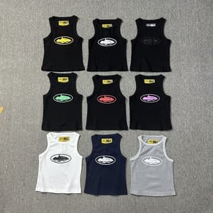 Croteiz Women's Basic Crop Tank Top, European and American style hot girl camisole, ins trendy sports inner layer top