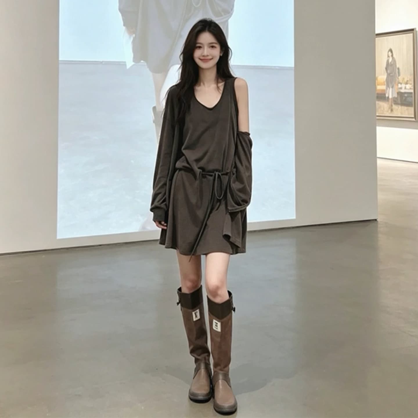 Early Autumn Relaxed Style Sleeveless Tank Dress Women's Summer 2026 New Hoodie Skirt Two-Piece Set