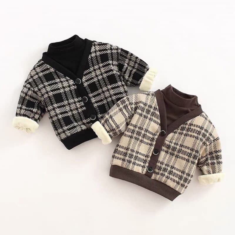 New Stylish Boys' Sweatshirt Toddler High-Neck Shirt Baby Thickened Cotton-Padded Top Autumn and Winter