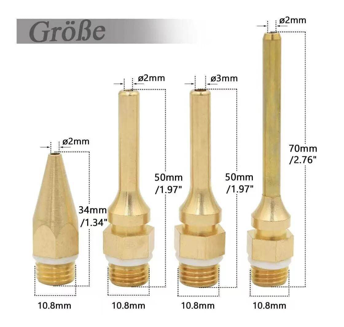 Hot Melt Glue Gun Nozzle, Extended Fine Tip, Small Hole, Universal Shape Glue Gun Nozzle
