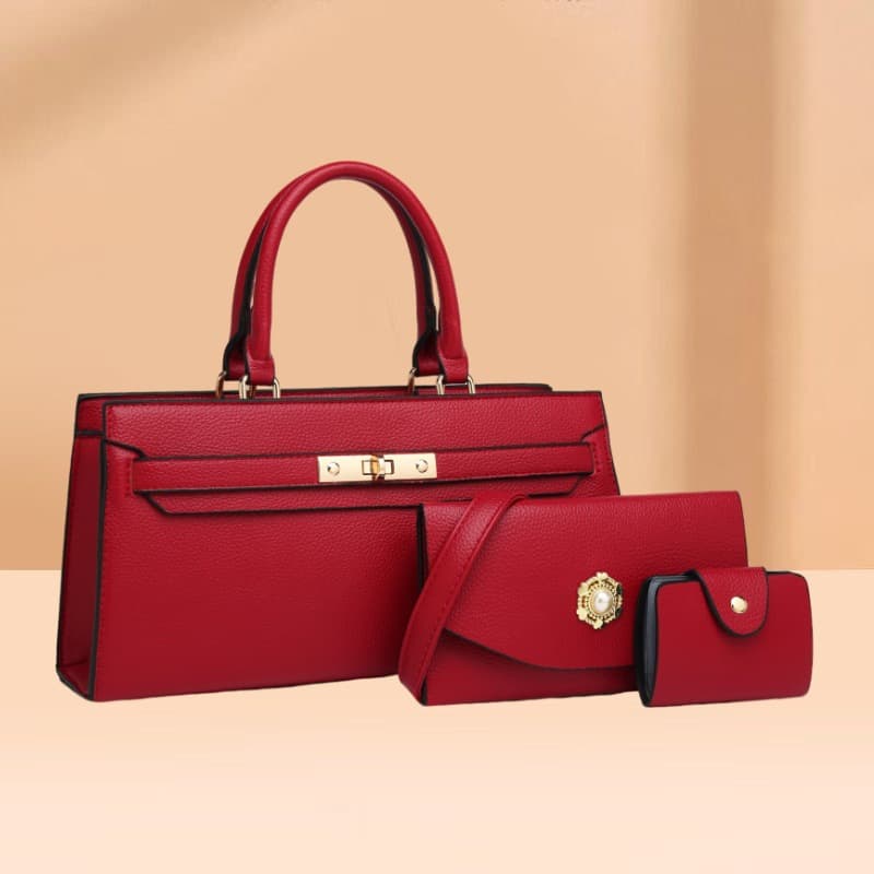 2026 Cross-border Women's New Kelly Bag Premium Feel Handbag Multi-pocket Platinum Shoulder Crossbody Commuter Large Bag