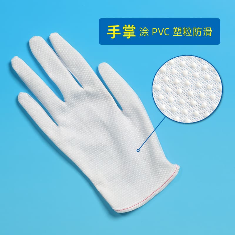 Dot Plastic Dot Coating Slip-Resistant 1.0 Stripe Anti-static Gloves, Basic Type for Electronics Factory Labor Work Gloves