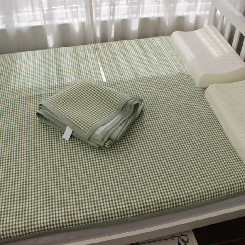 Ramie Cooling Mat Bamboo Fiber Soft Adult/Child Double/Single Student Summer Bamboo Mat Ice Silk Mat Breathable Three-Piece Set