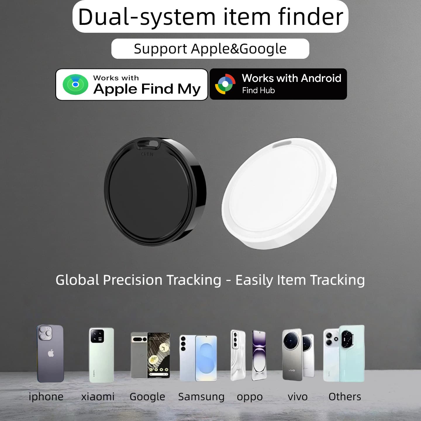 Global Locator for Google Android Apple Dual System Anti-Loss Device Smart Bluetooth Finder