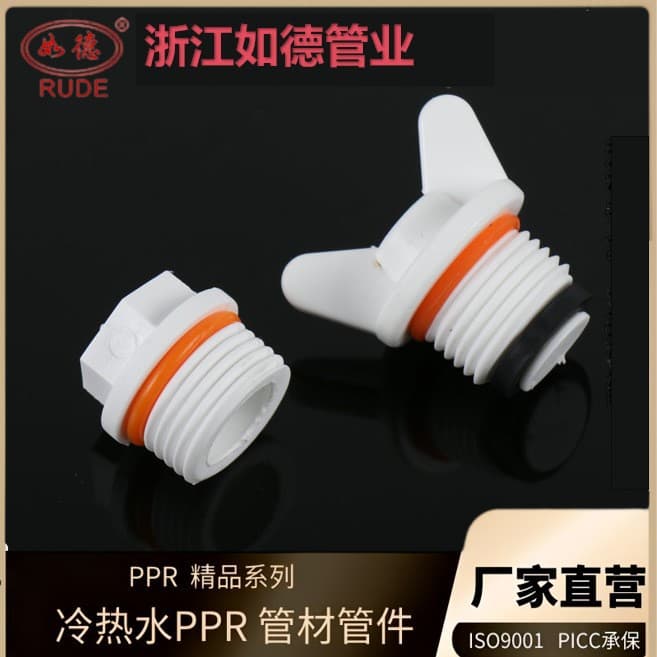 Manufacturer Premium PPR Threaded Plug with Ears Hex Flat Head with Washer Leak-proof Design