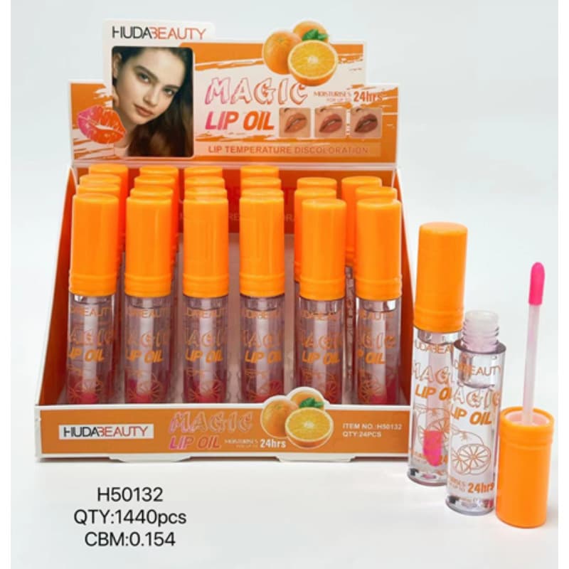 HUDA Beauty Dead Skin Remover Moisturizing Non-Stick Lip Oil Silky Watery Lightweight Lip Oil