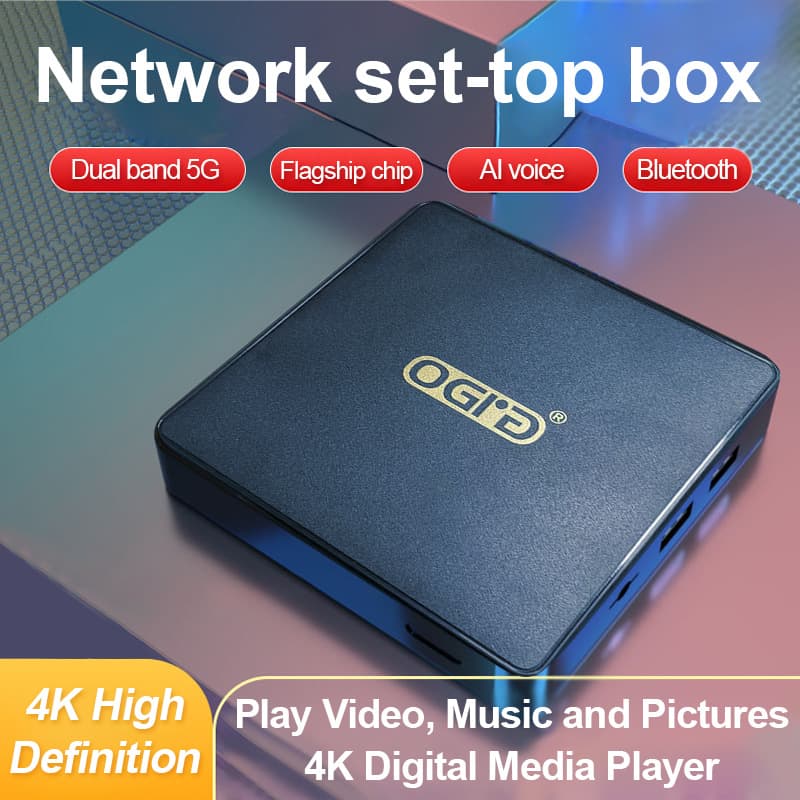 TVogl TV Box 4K HD Bluetooth Dual 5G WiFi Android 12 TV Box