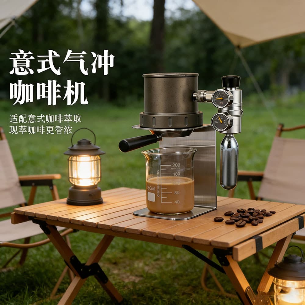 Portable Pneumatic Espresso Machine, Small Household Outdoor Travel Pressure Relief Valve, CO2 Nitrogen Gas Cylinder Extraction
