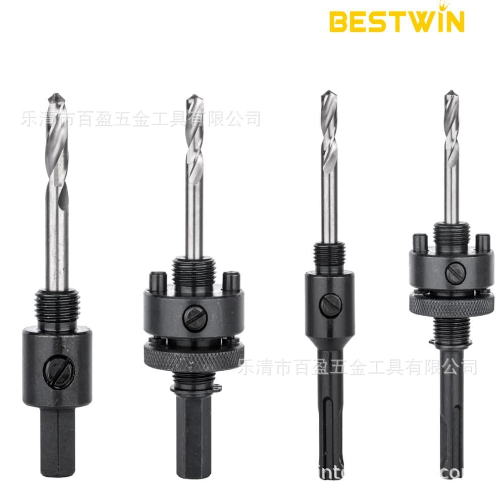 Power tool accessory hole saw connecting rod with drill bit suitable for bimetallic hole saws, woodworking connecting rods, high speed steel