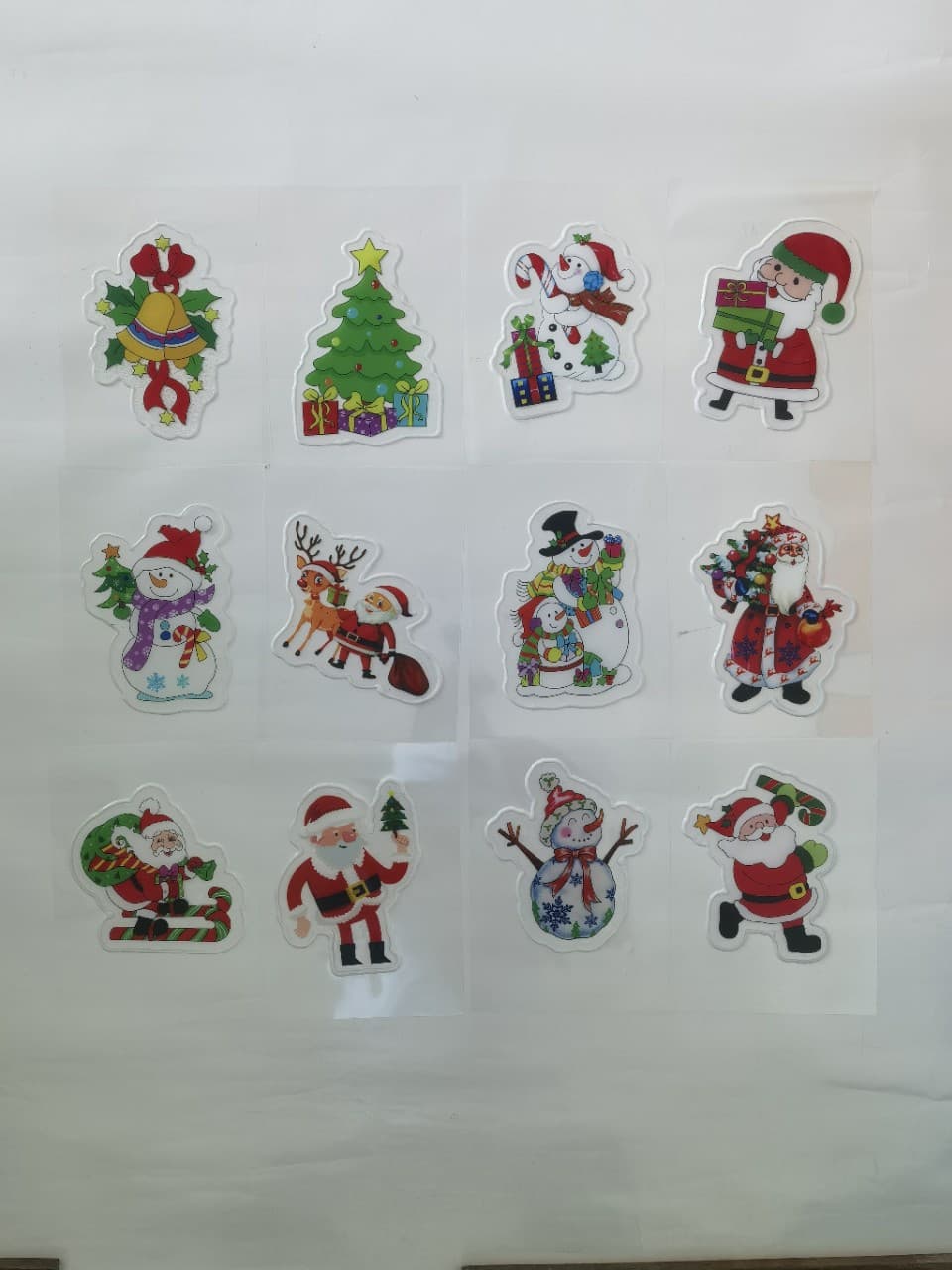 Christmas 3D three-dimensional jelly stickers holiday party decoration material Santa Claus cute cartoon stickers PVC window stickers
