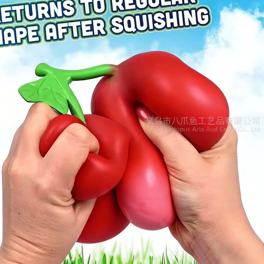New Cross-Border Product Squeezy Squeeze Cherries Stress Relief Toy Squeeze Cherry
