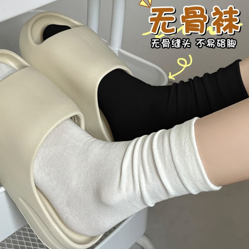 Women's Spring/Summer Socks, Mid-Calf Socks, Japanese-Style Loose Top Socks, Stacking Socks, Long Socks for Women, Zhuji Socks