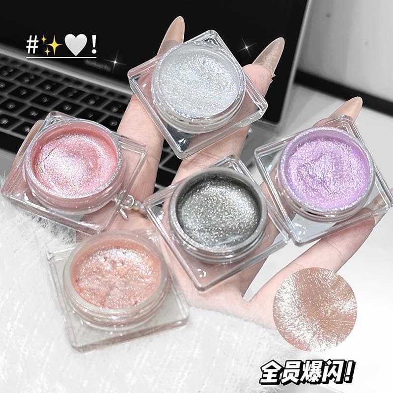 CAPPUVINI Diamond Liquid Highlighter - Sparkling Broken Liquid Eyeshadow, Brightening Liquid Highlighter, Diamond Eyeshadow