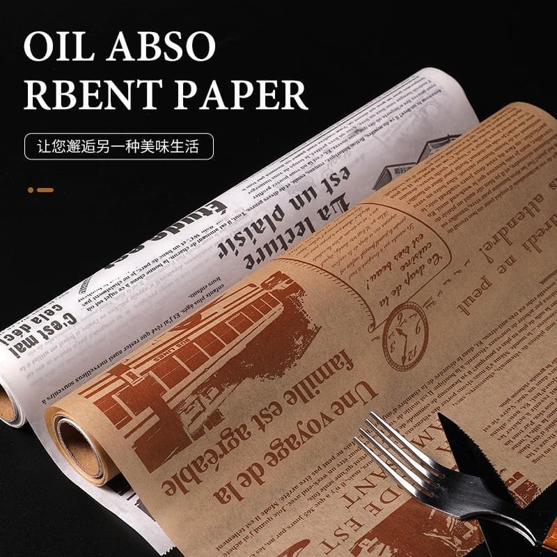 Kitchen baking paper, double-sided oil-absorbing paper, food-grade baking mat, oven silicone paper, tray liners, packaging paper