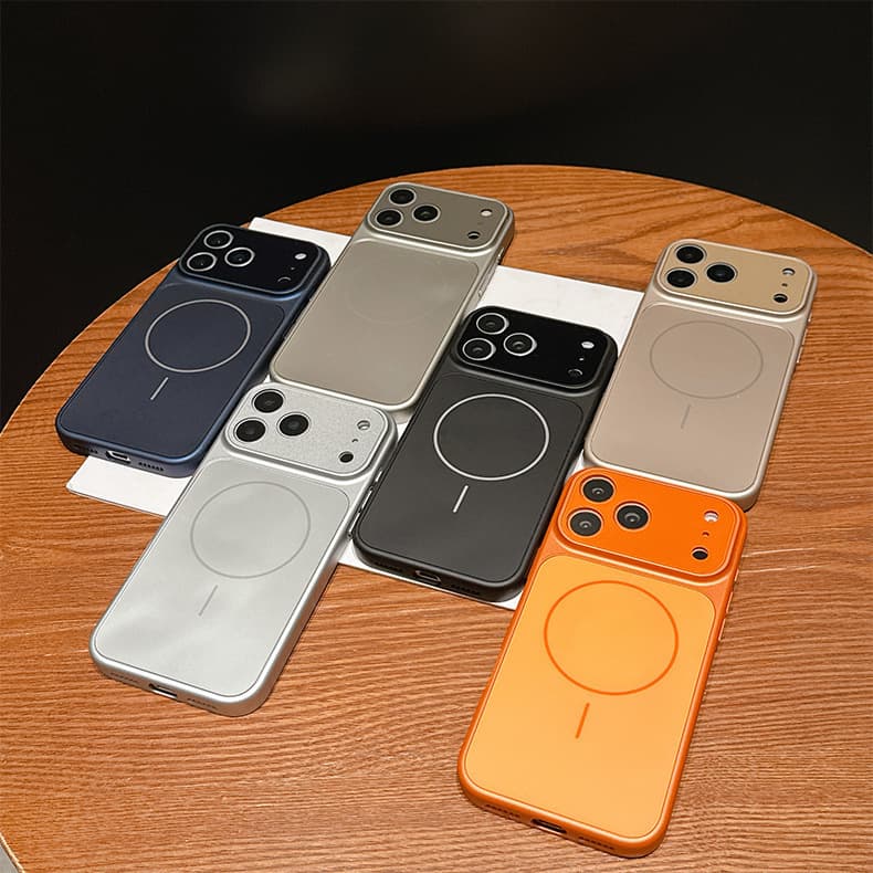 Premium iPhone 17 Pro Max Case, Apple Large Window Glass, Apple 16 Magnetic Protective Case