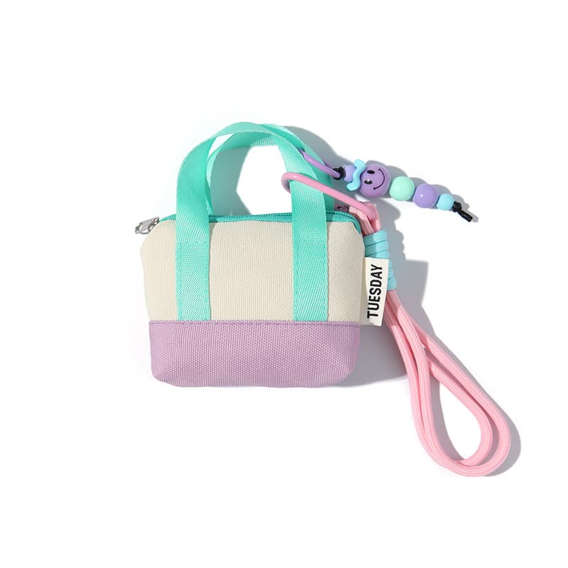 Dopamine Pink Mini Handbag, Earphone Bag, Data Cable Protector, Organizer, Coin Purse, Card Holder, Trendy