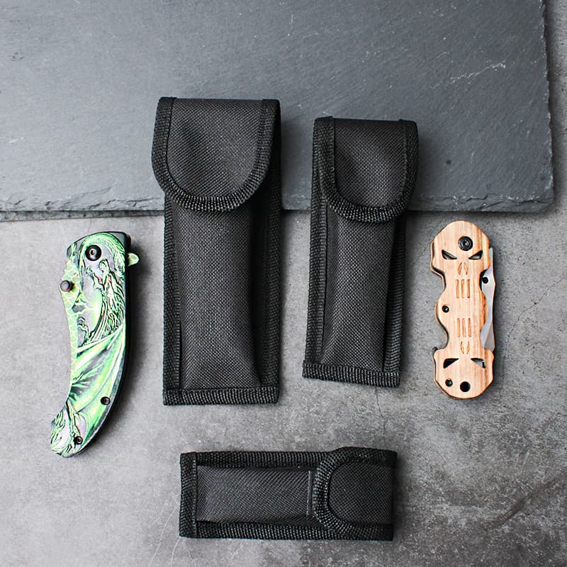Outdoor nylon sleeve portable universal knife sheath nylon universal folding knife storage protective sleeve