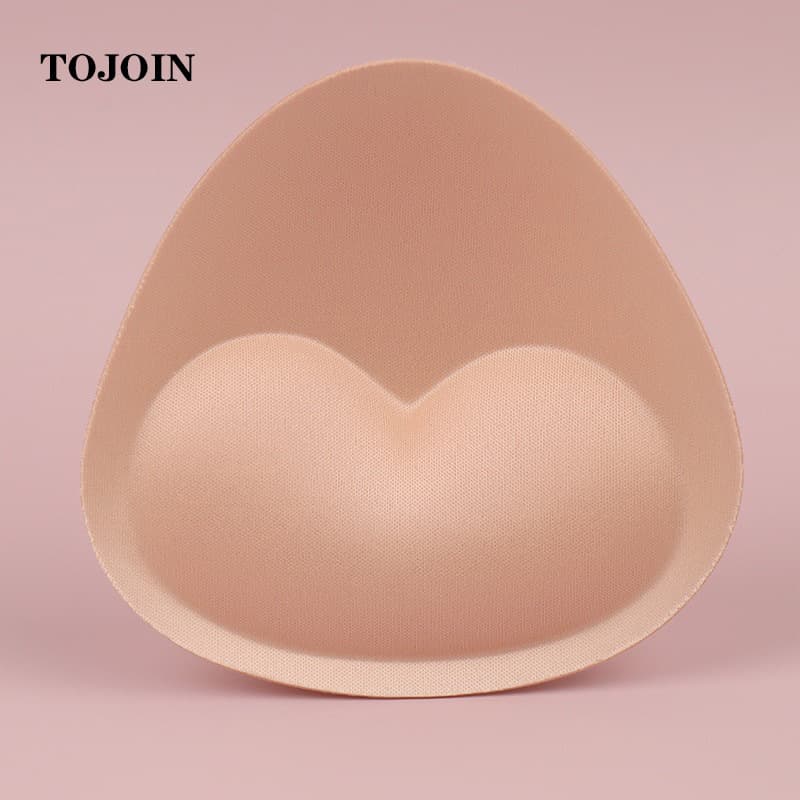 Thickened padded swimsuit bra inserts self-adhesive push-up triangle sponge pads for small bust enhancement bikini bra pads