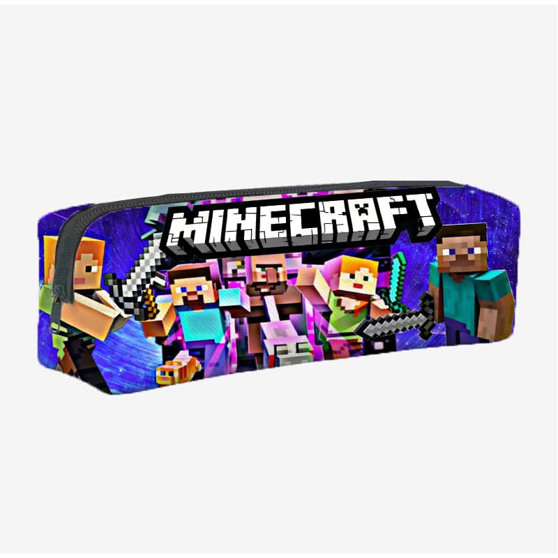 New Minecraft game peripheral student stationery bag large capacity student zipper pencil bag