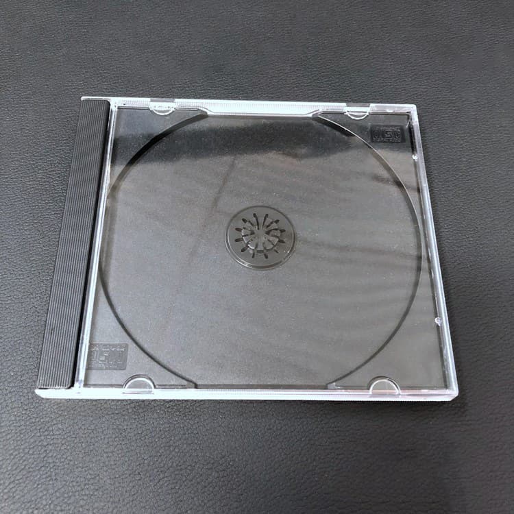 Thickened 100 black single box CD box hard plastic disc box album DVD disc box transparent black disc box single piece