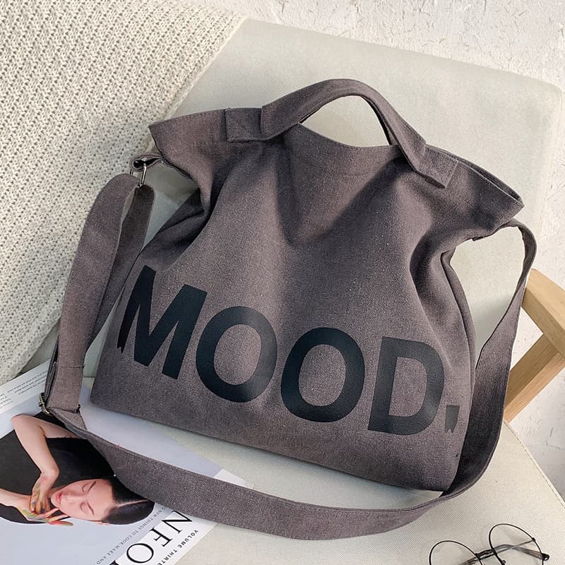 Women's Canvas Shoulder Bag, Crossbody Bag for Work, Large Capacity Student Backpack, Vintage Handbag, Japanese Style Bag
