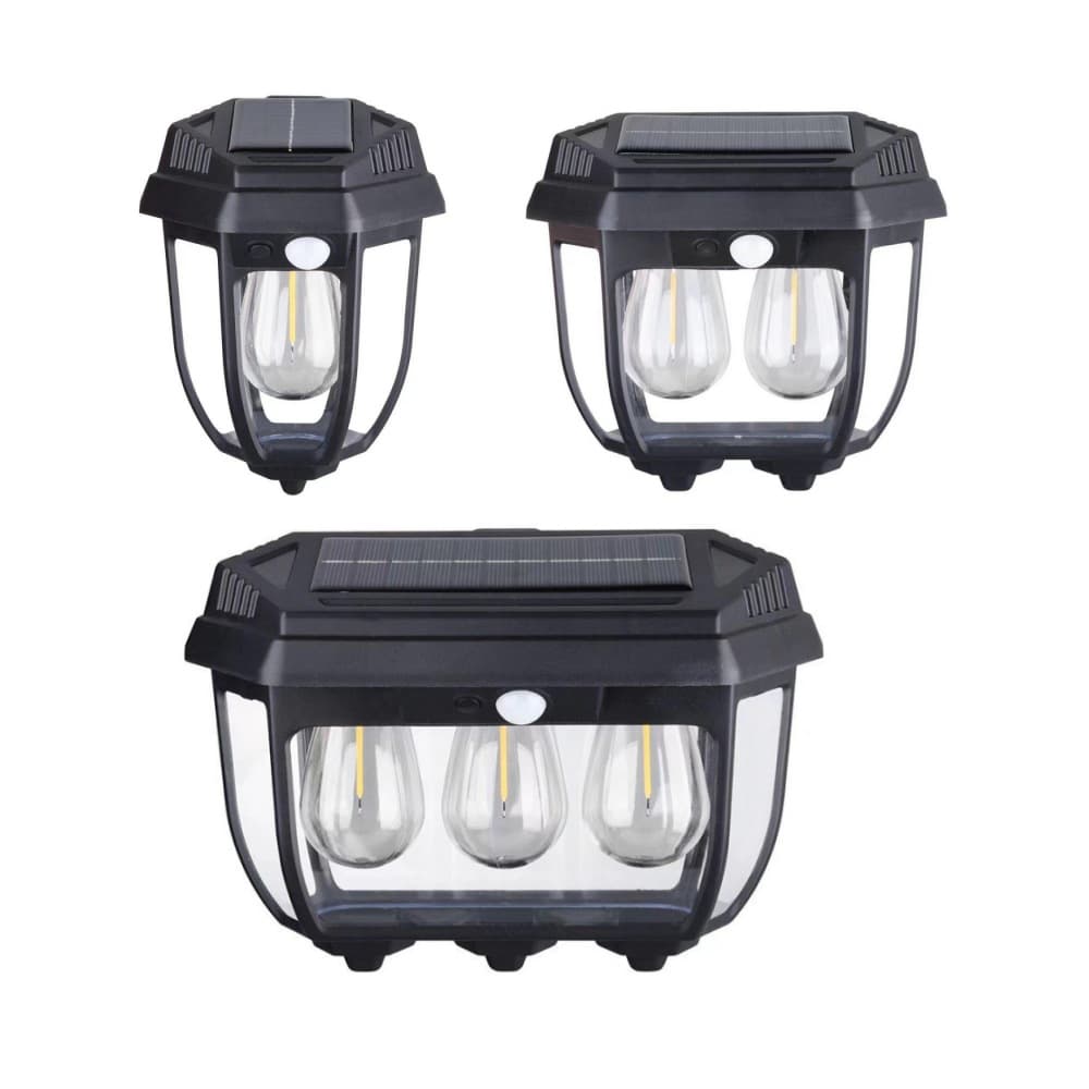 New Tungsten Warm Light Solar Lamp Outdoor Garden Light Automatic On at Dusk Motion Sensor 3-in-1 Wall Light