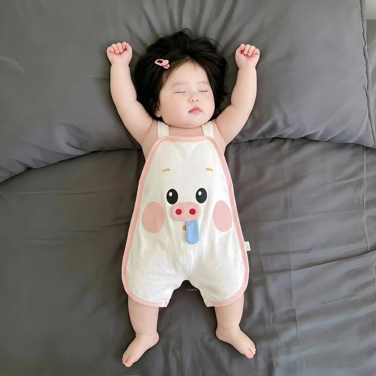 Baby Summer Romper Cartoon Super Cute Strap Triangle Bodysuit for Boys and Girls Summer Clothing