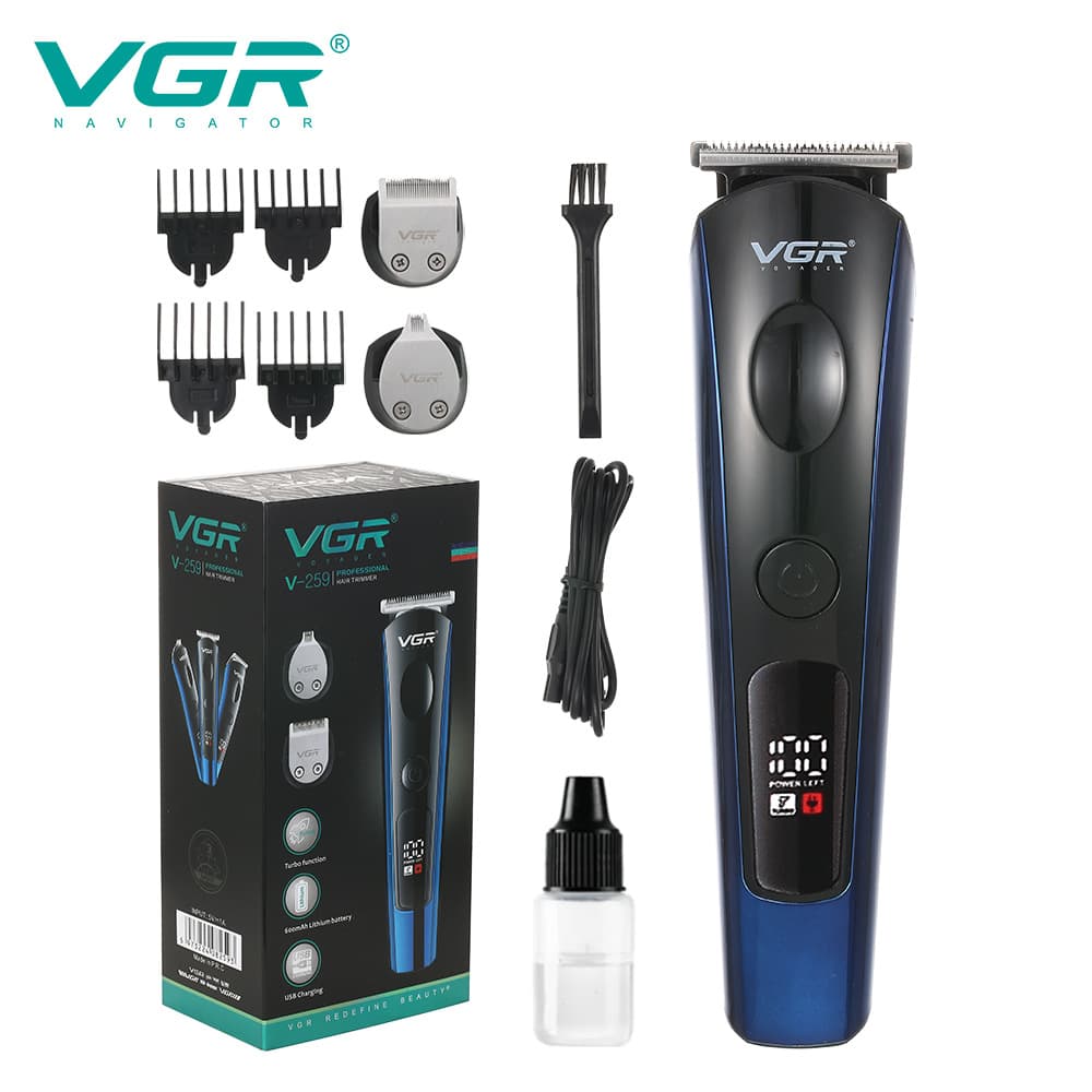 VGR Cross-border Hair Clipper Multi-functional New Electric Hair Trimmer 3-in-1 Hair Clipper Sideburn Trimmer V259