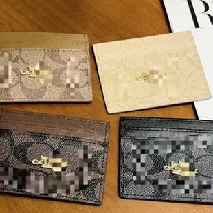 Factory direct wholesale Koka card holder m//k card holder, matching phone case, watch band, and earphone case available, 5-card trendy leather card holder