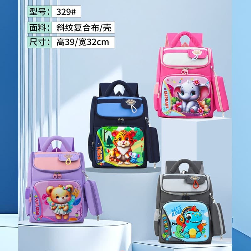 schoolbag Backpack 2026 New Cross-border Russian Children's Schoolbag 3D Hard Shell Bag Cartoon Kids Backpack