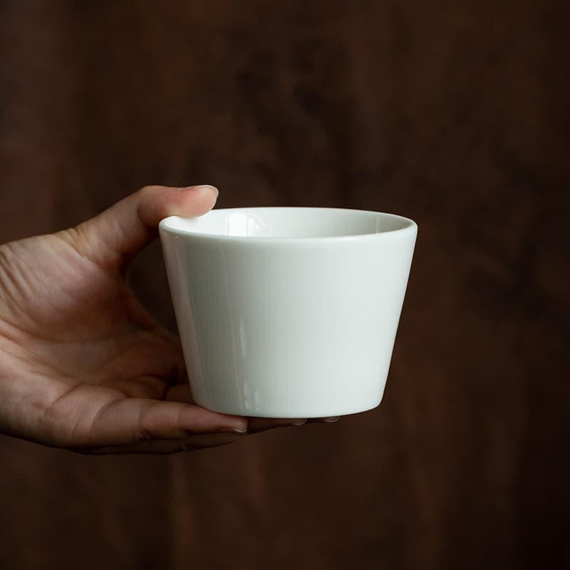 [Off-White] Dehua White Porcelain Pig-Mouth Cup 200ml Beverage Cup Coffee Latte Art Cup Milk Cup Tea Cup
