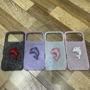 Luxury Iridescent Pearl Case for iPhone 17 Pro Max, Glitter Diamond Phone Case for iPhone 16 Protective Cover