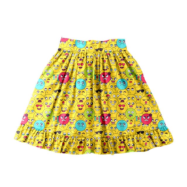 Cross-border wholesale custom summer girl's printed skirt with shorts lining design