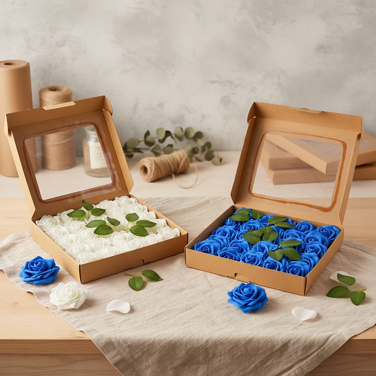 Cross-border Hot-selling Gift Boxed Foam PE Artificial Rose Flower Artificial Flower Wedding Decoration Artificial Flower Prop Decoration