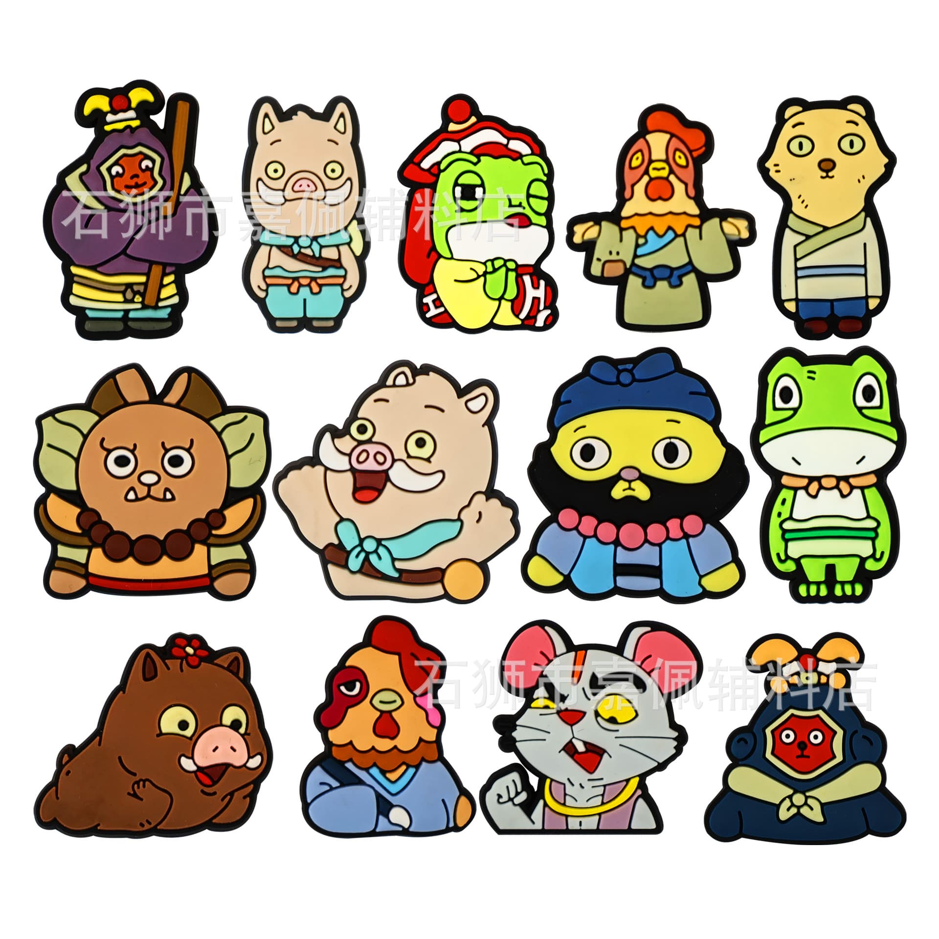 Langlang Mountain Little Monster Shoe Charms Cartoon Pig Demon Detachable PVC Soft Shoe Clips