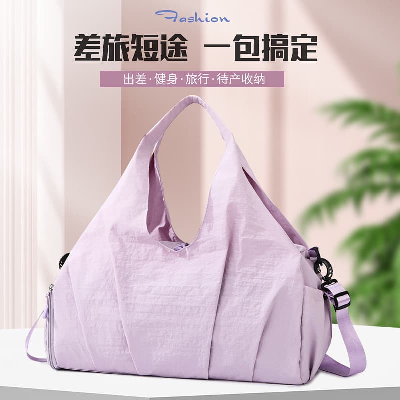 New Women's Yoga Bag, Large Capacity, Solid Color, Lightweight, Casual Fitness Bag, Fits Over Suitcase Handle, Custom Logo Luggage Bag